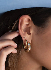 Token Jewelry Cloud Hoops