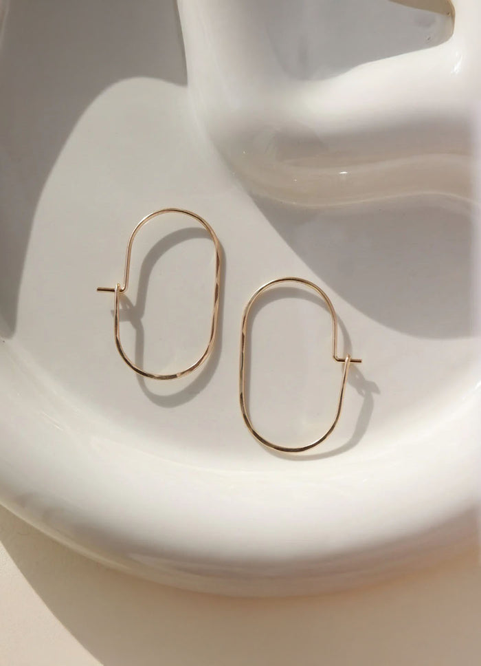 Token Jewelry Capsule Hoop Earrings