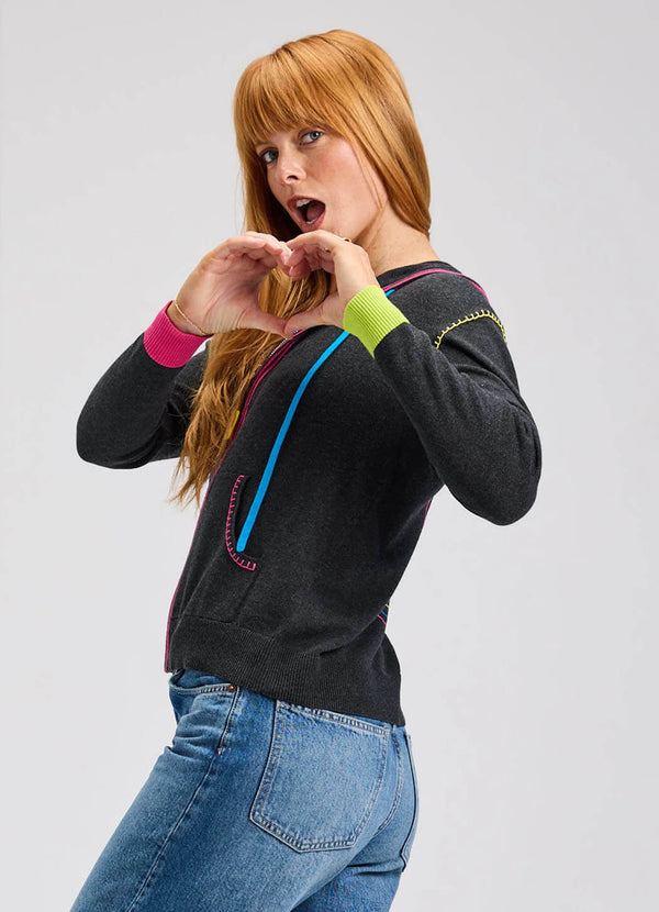 Zaket & Plover Heart-Embroidery Hoodie