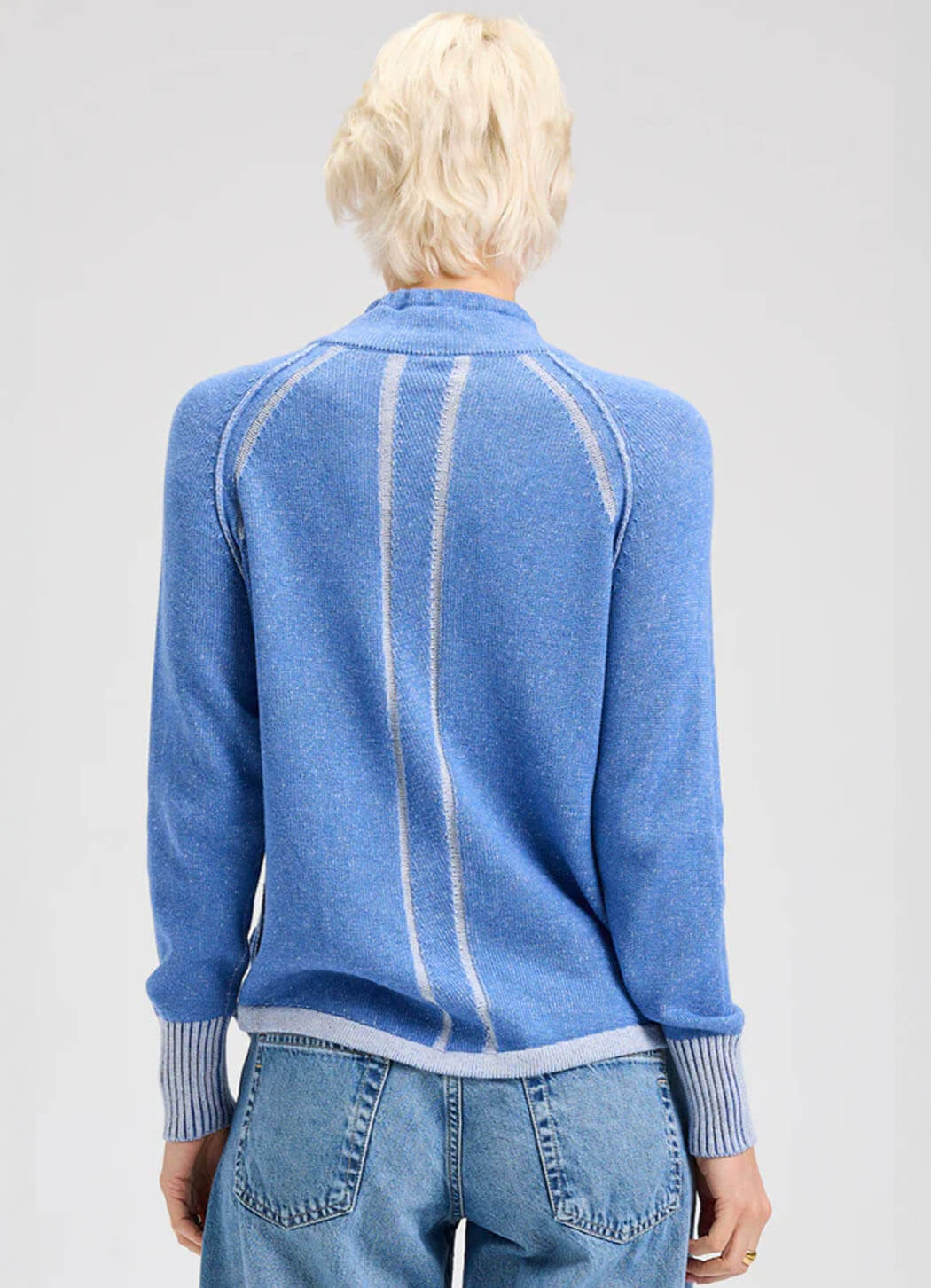 Zaket & Plover Two-Tone Zipup Sweater