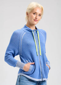 Zaket & Plover Two-Tone Zipup Sweater