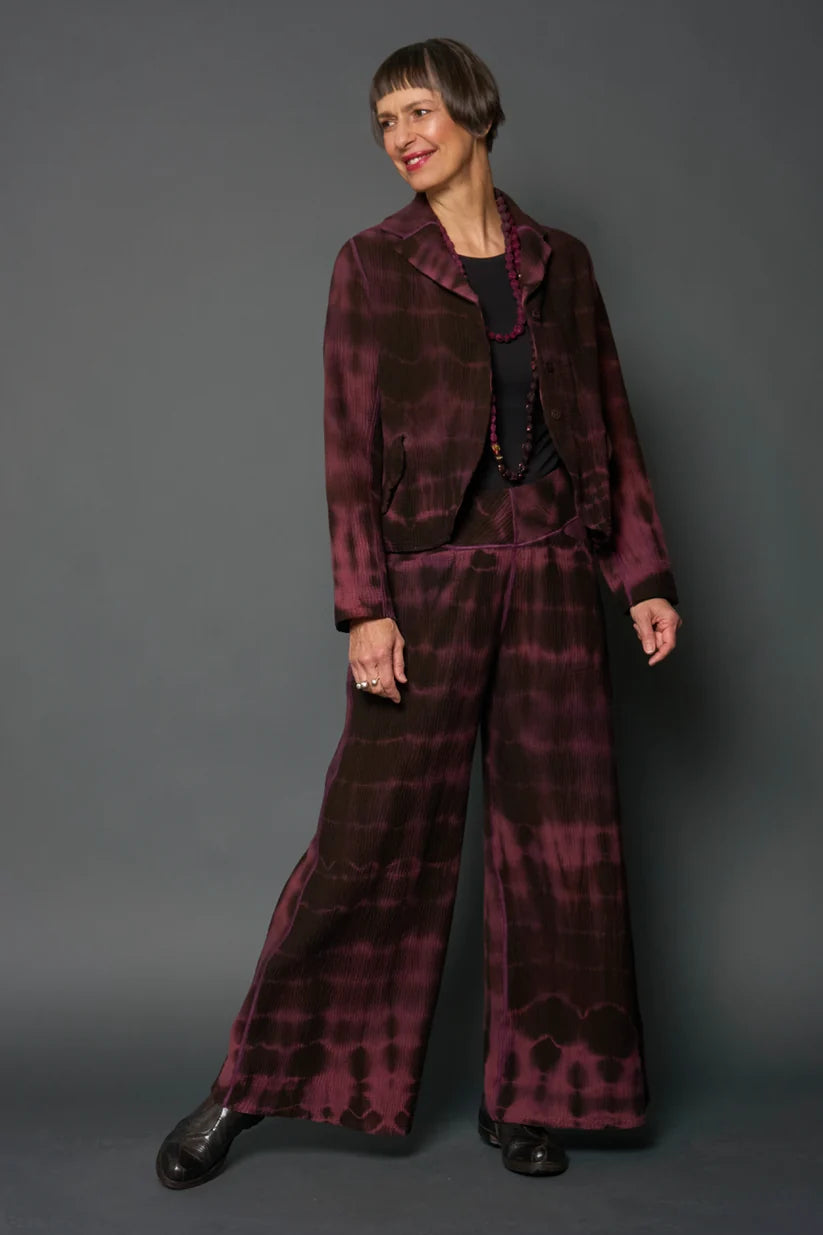 Mieko Mintz Mone Shibori Tie Dye Kantha Cropped Jacket