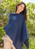 Alashan Cashmere Poncho in Denim