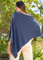Alashan Cashmere Poncho in Denim