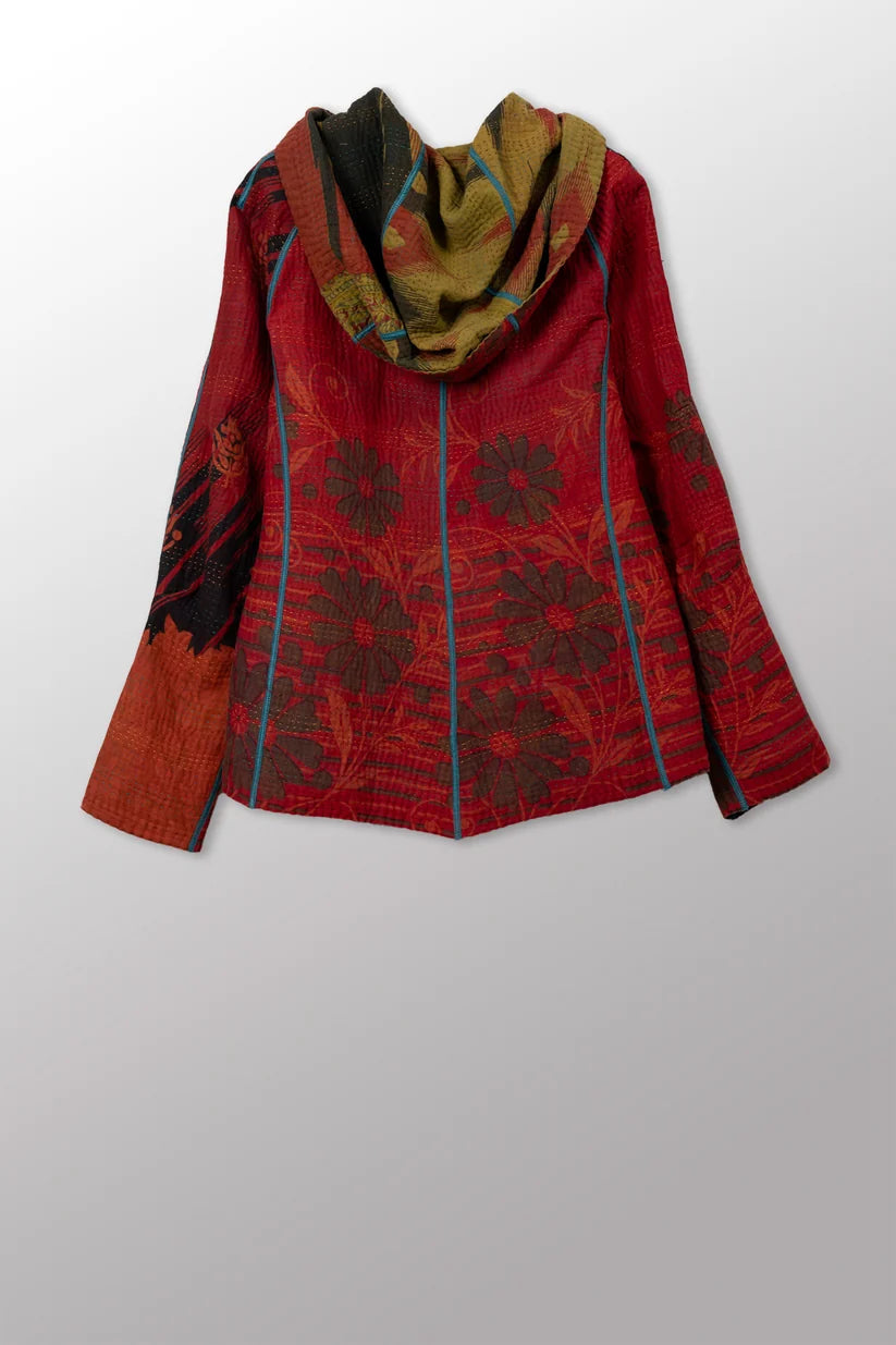 Mieko Mintz Overdye Kantha Hoodie Jacket