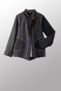 Mieko Mintz Silk Patch Kantha Simple Jacket