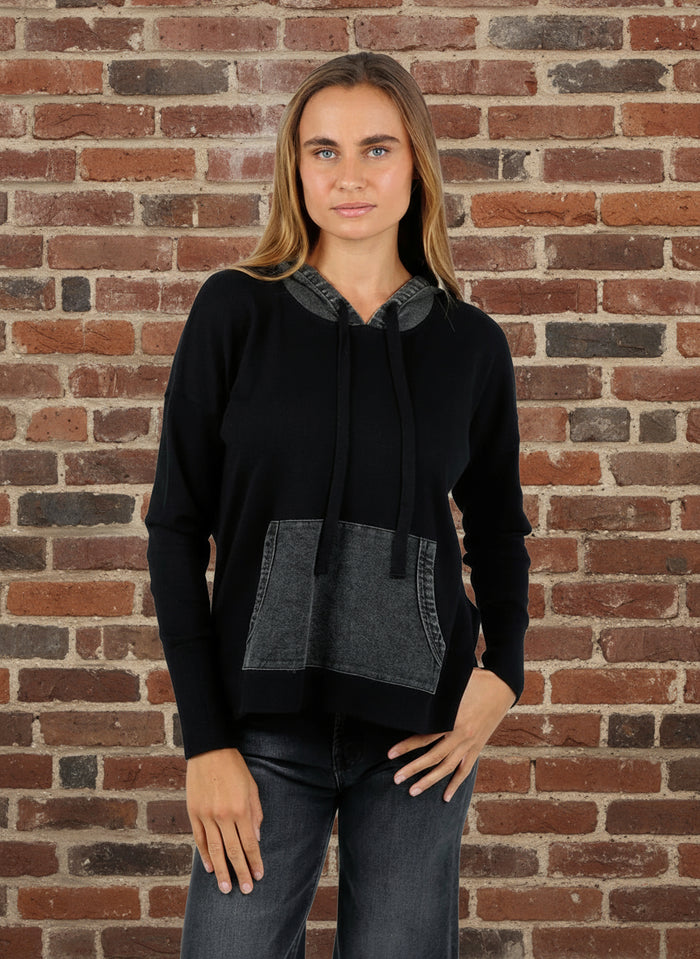 J. Society Denim Pocket Hoodie