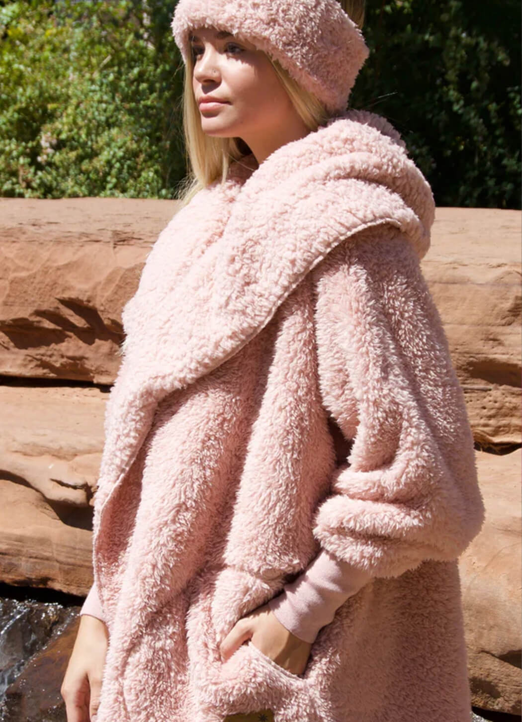 Nordic Beach Long Body Wrap - Blush Wine