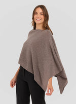Alashan Cashmere Poncho in Portabello
