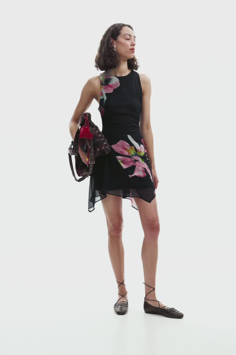 Desigual Asymmetric Floral Tank Dress