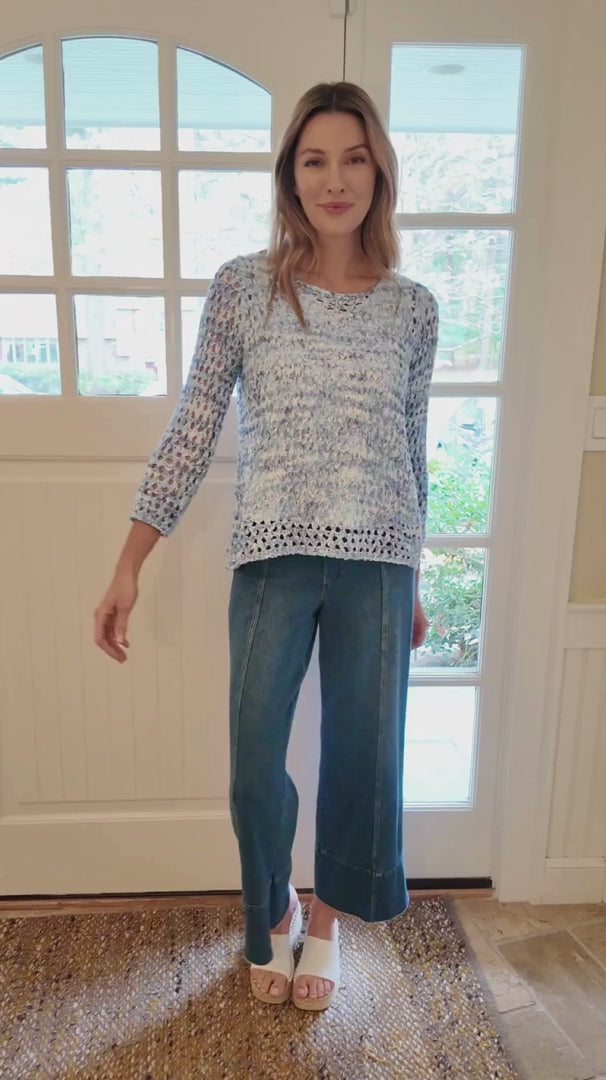 Escape Knit Denim Flood Jean