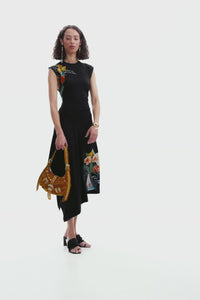 Desigual Asymmetric Floral Sleeveless Dress