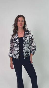 Joseph Ribkoff Floral Sheer Jacket