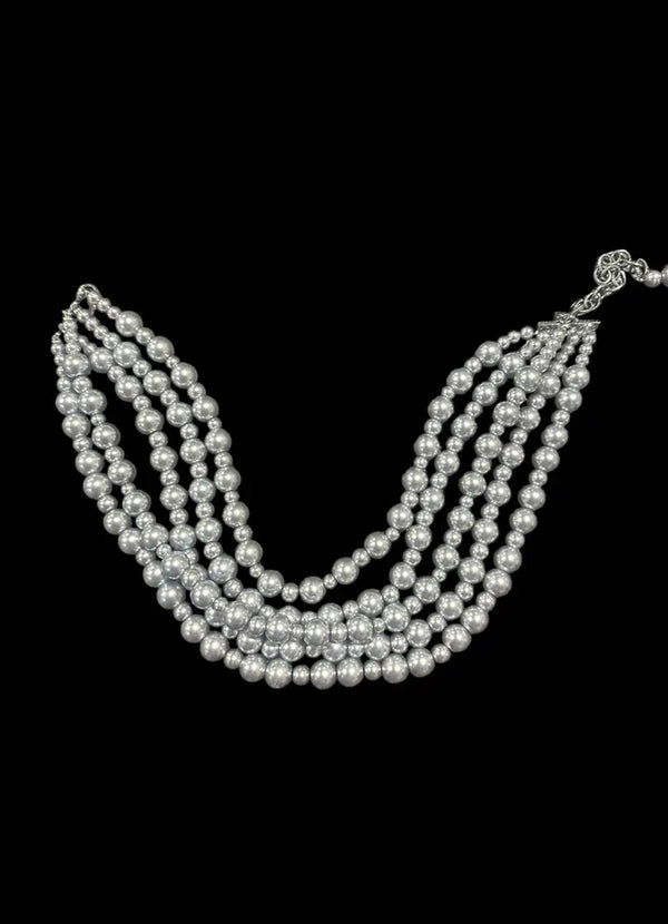 A Rare Bird "Is It Real?" 5 Strand Gray Pearls