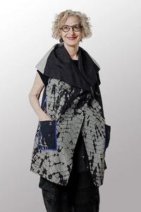Mieko Mintz Serpent Print Kantha Circular Vest