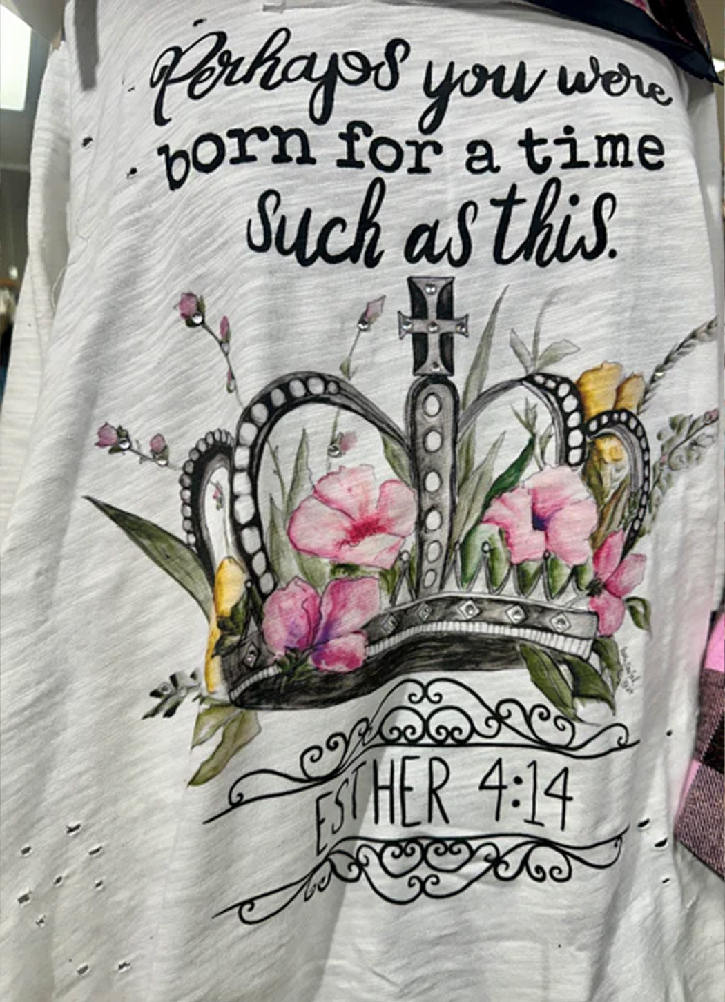 A Rare Bird Perhaps You Were Born For a Time Such as This Tattered Tee