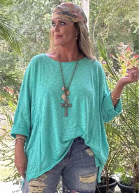 Jaded Gypsy Be Free Top - Vintage Island Berry