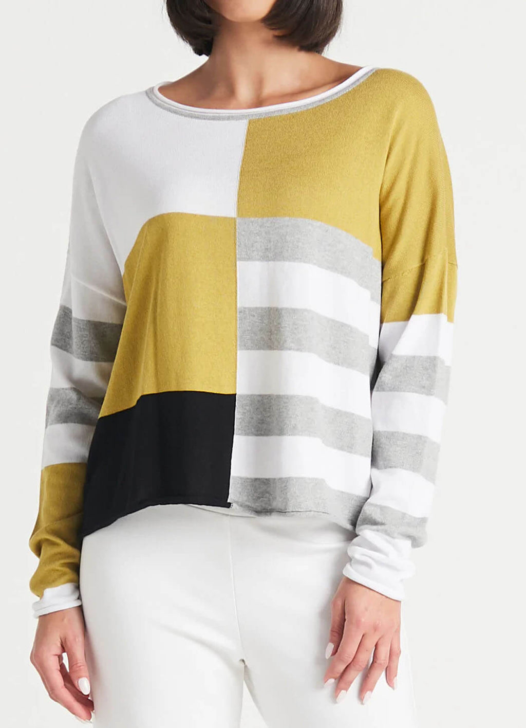 Planet Mini 1/2 Stripe Boatneck Sweater