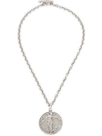 French Kande Cable Chain With L'ange Medallion