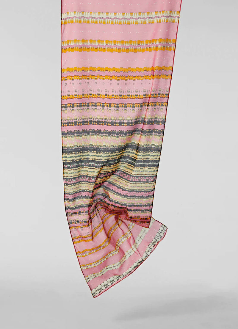 Yen Ting Cho Pink Tea Cotton Silk Scarf