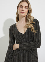 Joseph Ribkoff V Neck Dress