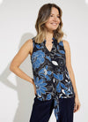 Joseph Ribkoff Ruffle Printed Top