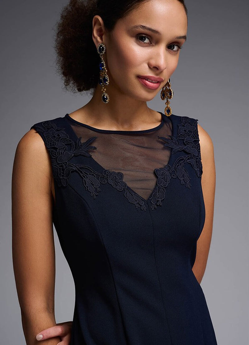 Joseph Ribkoff Mesh Detail Dress