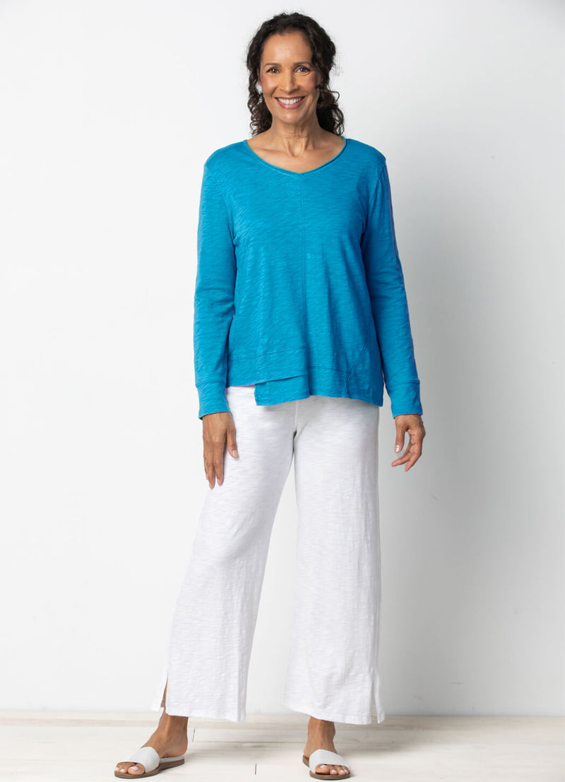 Habitat Cotton Pebble Step Hem V-Neck