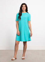 Sympli Trapeze Dress, Short Sleeve