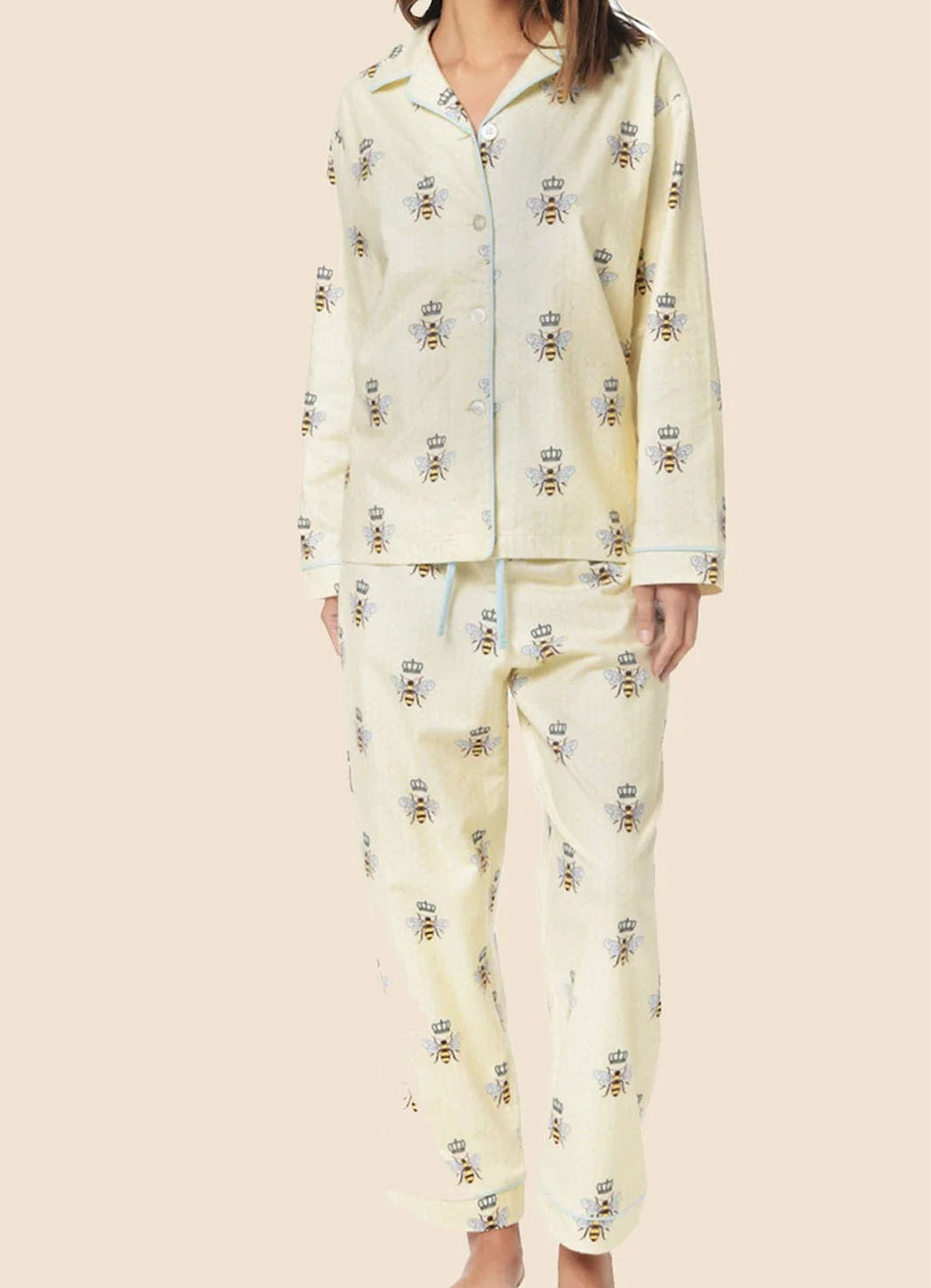 Cat's Pajamas Queen Bee Flannel Pajama – Details Direct