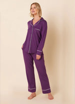Cat's Pajamas Aubergine Pima Knit Pajama
