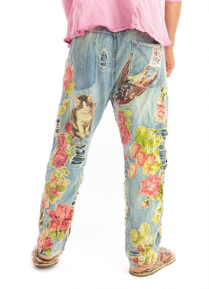 Magnolia Pearl Floral Applique Miner Denims