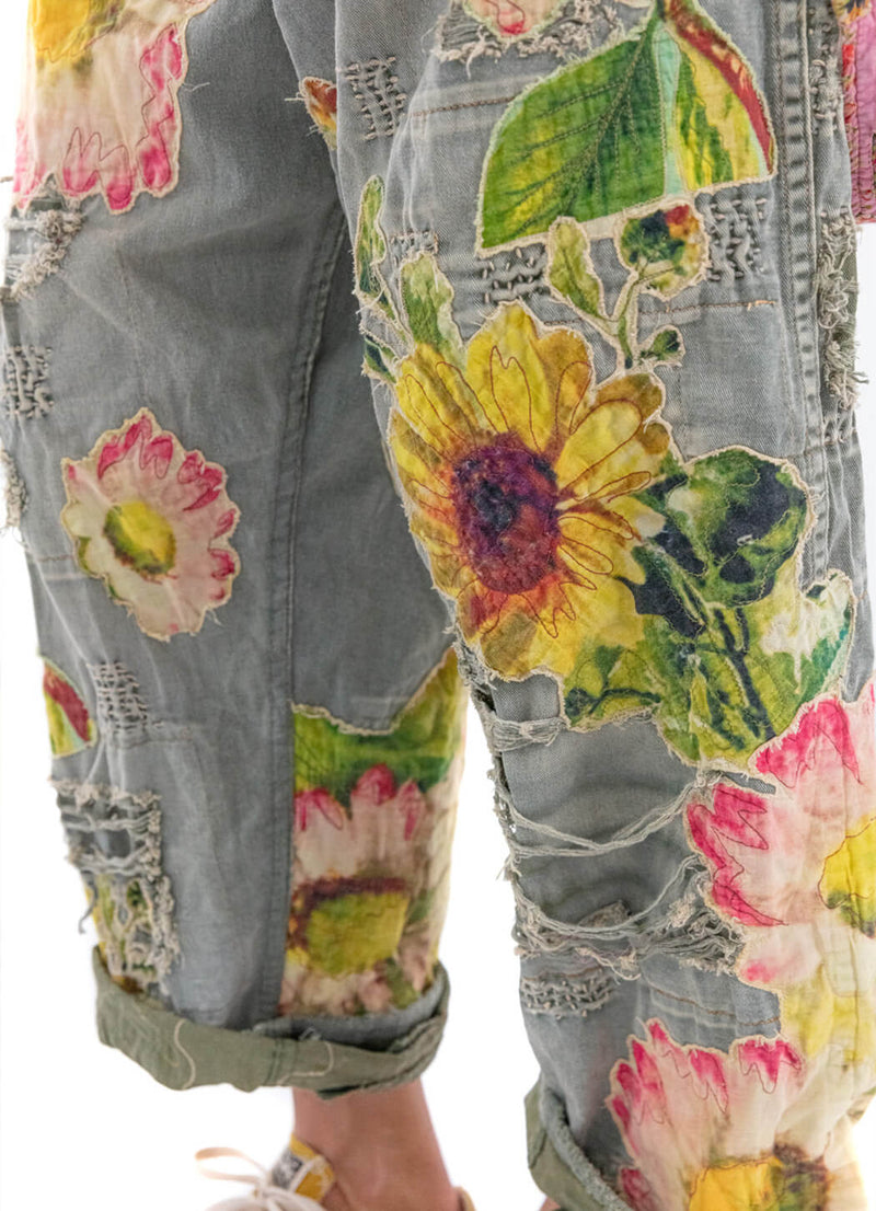 Magnolia Pearl Miner Pants With Sunflower