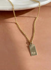 Token Jewelry Mini Tag Necklace with Heart