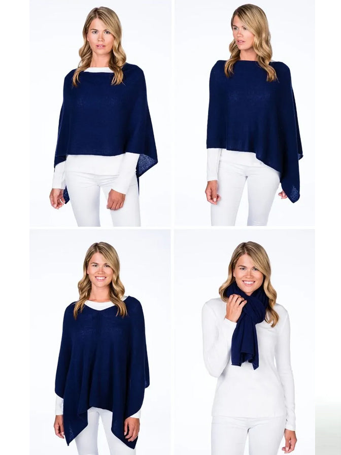 Alashan Cashmere Poncho in Graphite