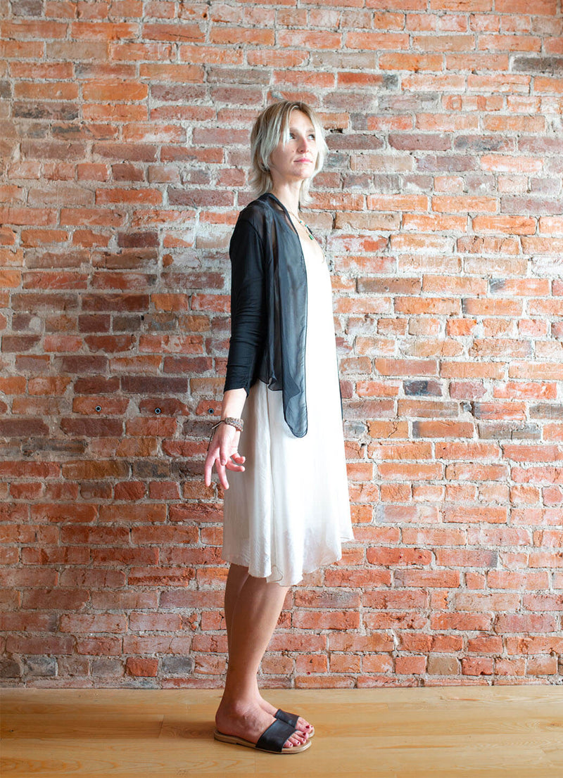 Gigi Moda Drape Silk Cardigan