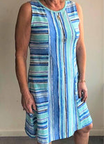 Escape Seamed Tank Surfside Stripe Dress