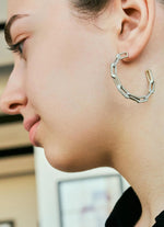 Freida Rothman Coastal Chain Link Hoop Earrings