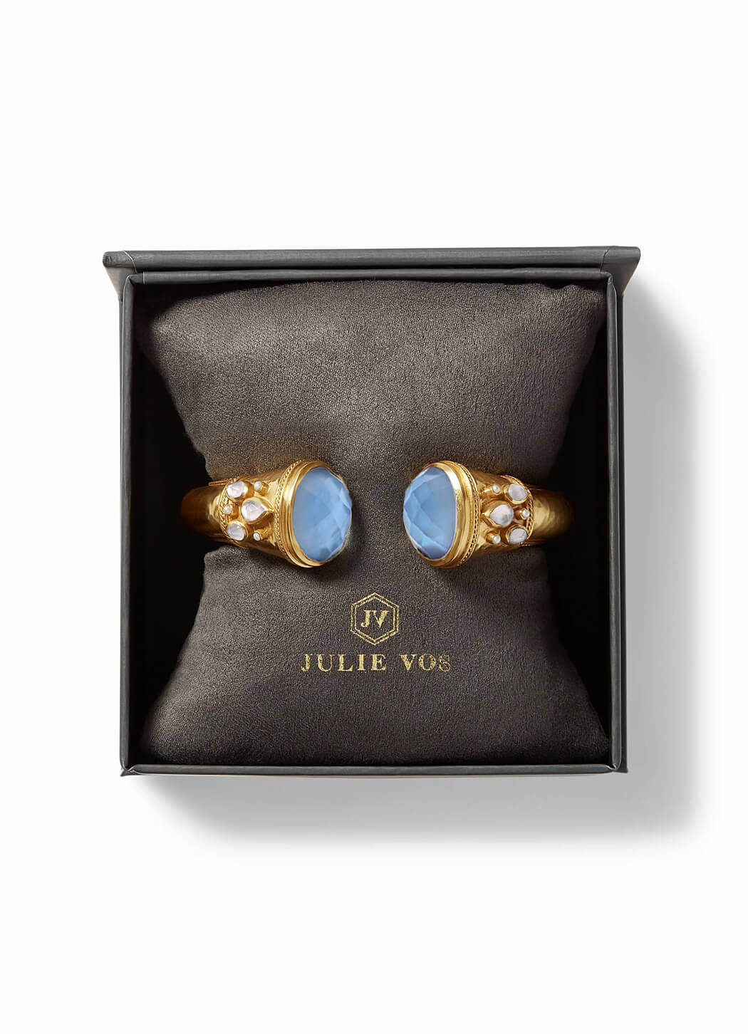 Julie Vos Cannes Demi Cuff - Chalcedony Blue