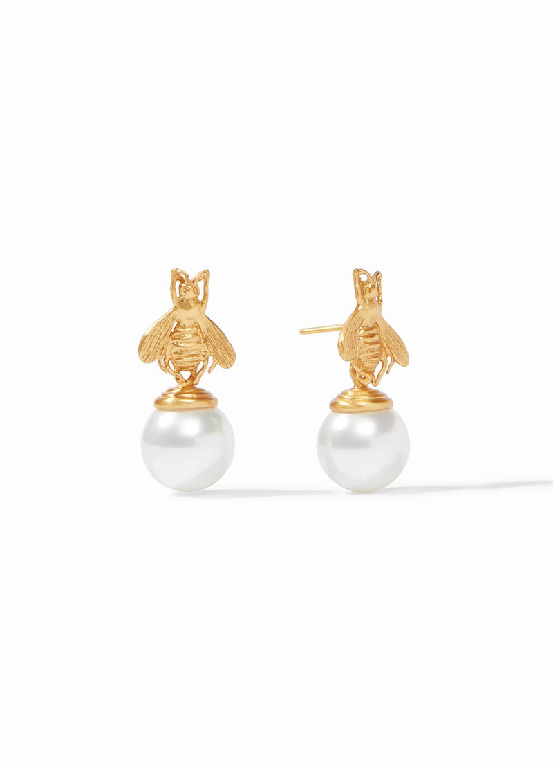 Julie Vos Bee Pearl Drop Earrings