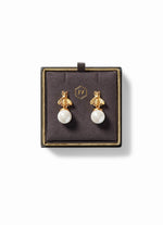 Julie Vos Bee Pearl Drop Earrings