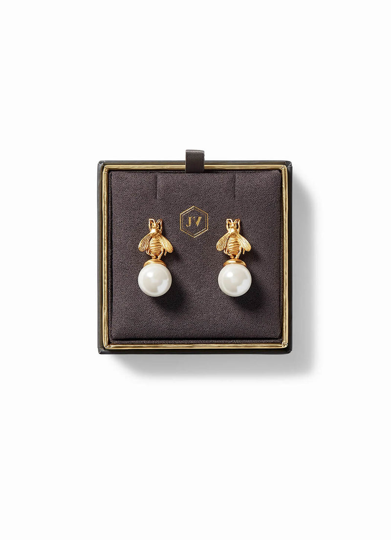 Julie Vos Bee Pearl Drop Earrings