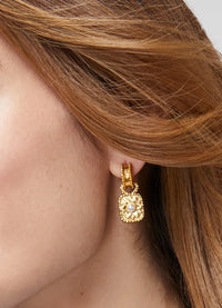 Julie Vos Marbella Hoop & Charm Earrings