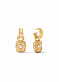 Julie Vos Marbella Hoop & Charm Earrings