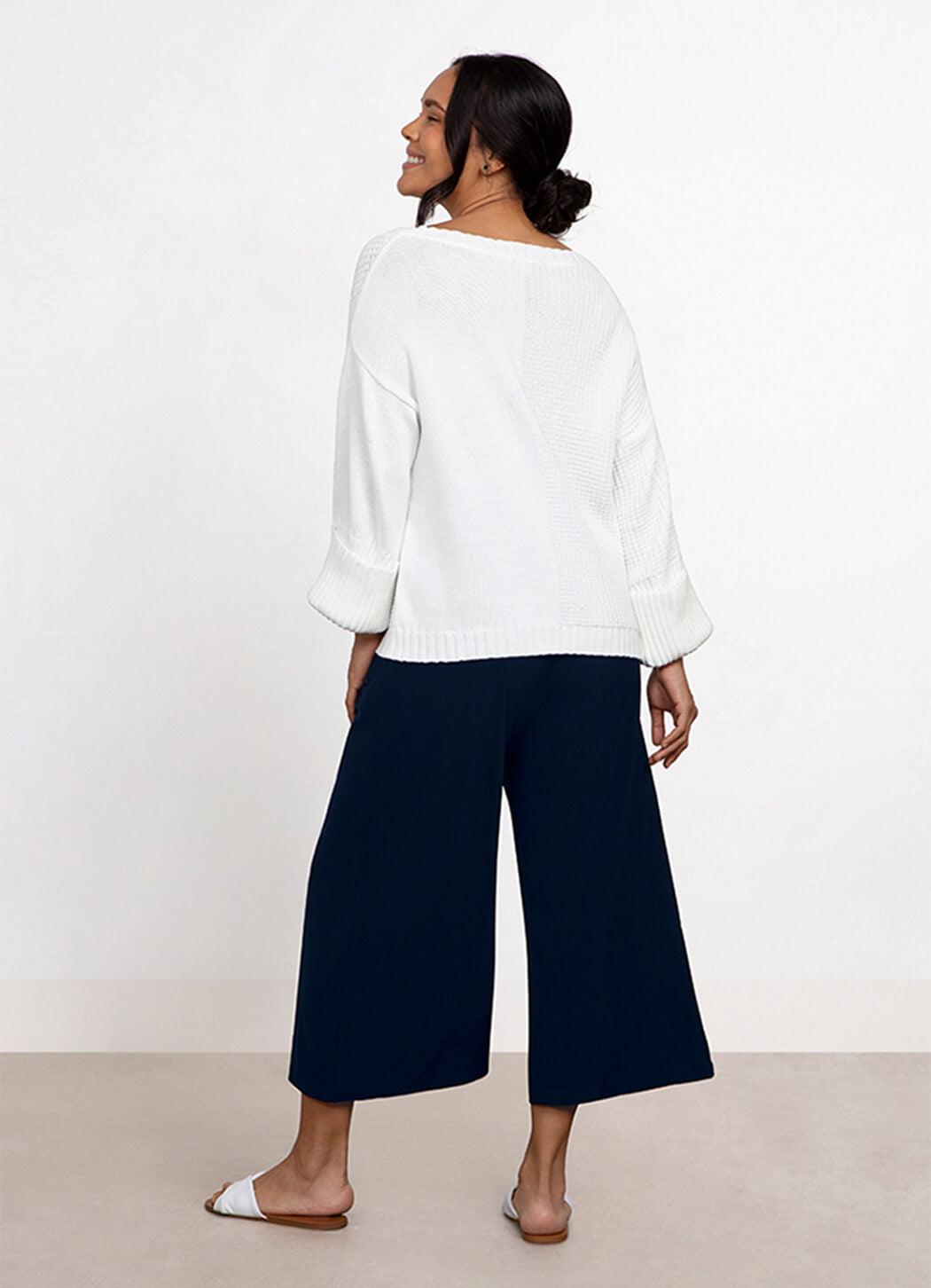 Sympli Texture Block Boxy Sweater