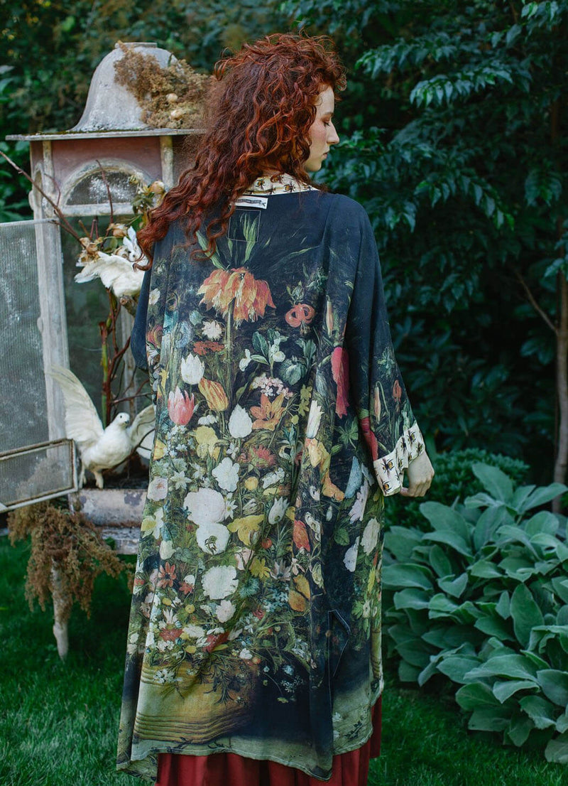 Market of Stars I Dream In Flowers Bamboo Duster Kimono Robe