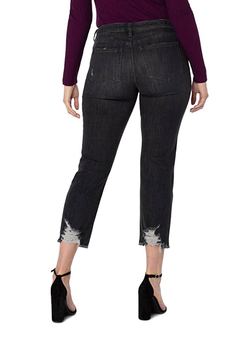 Liverpool Kennedy Crop Straight with Fray Hem