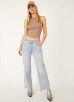Free People Maggie Mid Rise Straight Jean