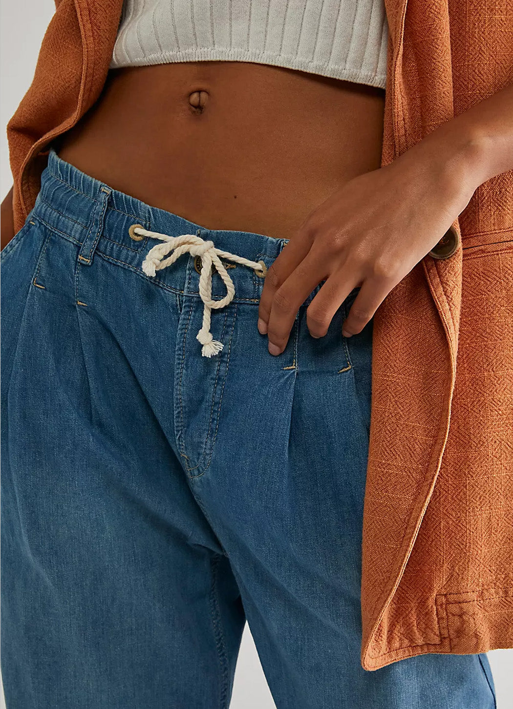 Free People Luna Denim Pull On