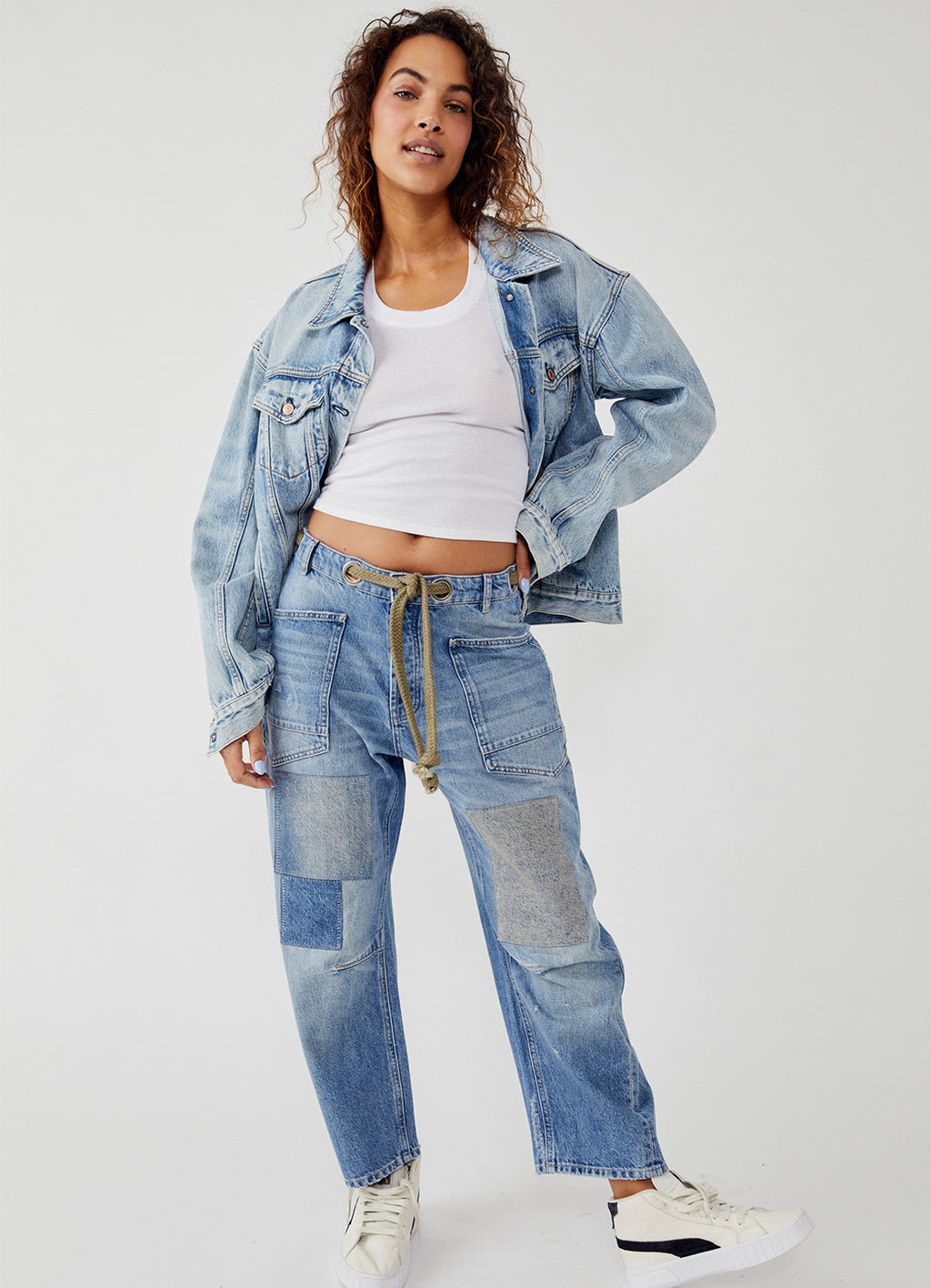 Free People Moxie Low Slung Pull On Barrel Jeans